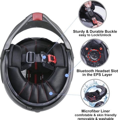 BEON Full Face Motorcycle Helmet DOT Approved, 180° India | Ubuy