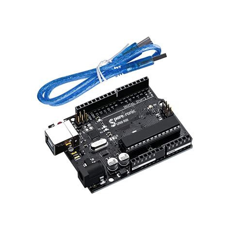 SPARETRONIC UNO R3 BOARD WITH USB CABLE ATMEGA328P, Supports USB 5V ...