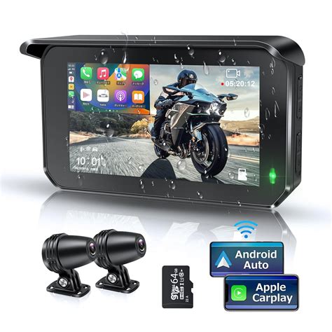 ATOVANKA Motorcycle Dash Camera, Compatible with Carplay & Android Auto ...