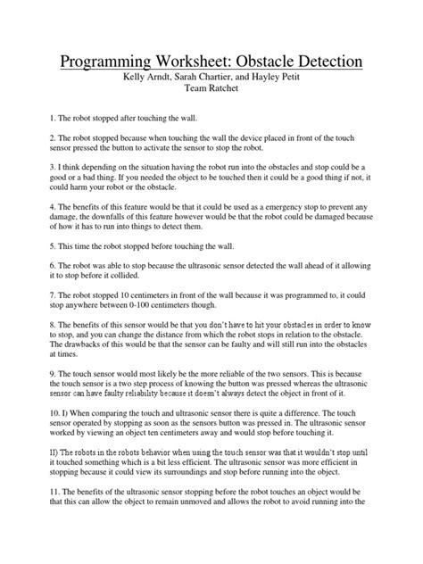 Worksheet for Introduction to Robot 的图像结果