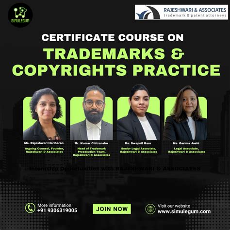Certificate Course on Trademarks & Copyrights Practice By Rajeshwari ...