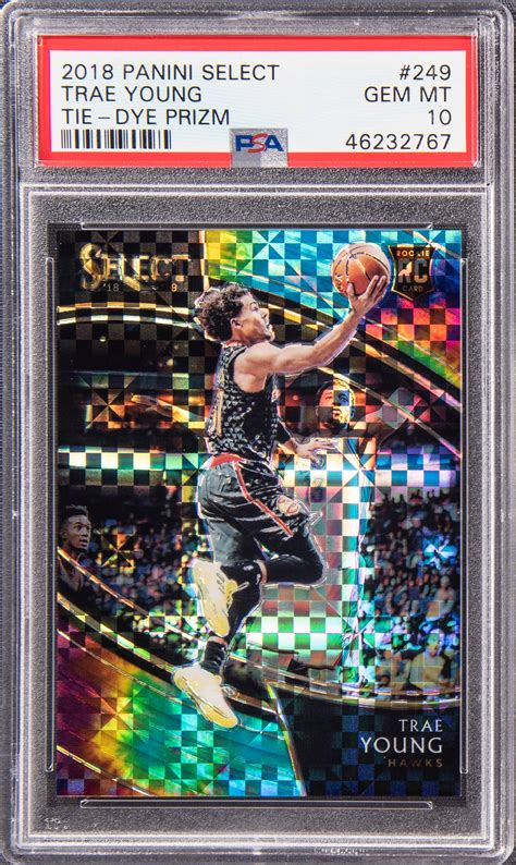 Trae Young 2018 Select #249 Courtside Tie-Dye /25 PSA 10 Price Guide ...