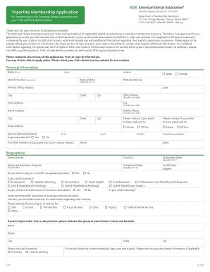 Fillable Online Tripartite Membership Application - Home - American ...