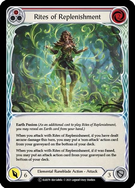【EN】【UL】【Rainbow Foil】[Elemental Runeblade] Rites of Replenishment / 再生 ...