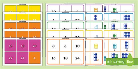 Doubles and Halves Bingo Including Numicon Shapes Game