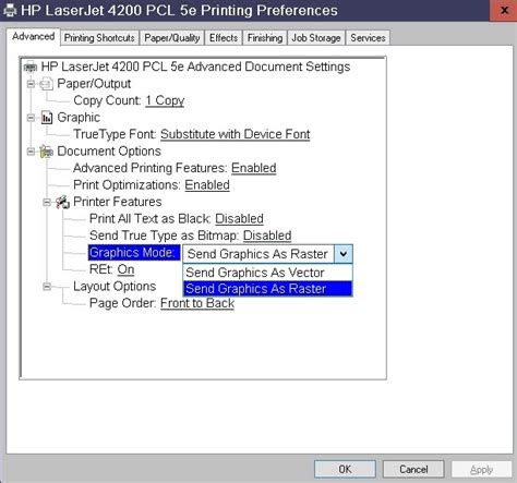 Image result for Advanced Printer Settings
