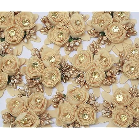 Buy Asian Hobby Crafts Fabric Flower Set of 10pcs (Cream) Online at Low ...