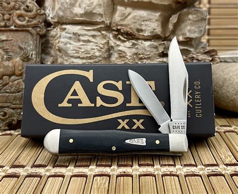 Case XX USA 2022 Smooth Black Micarta 27737 Swell Center Jack Pocket ...