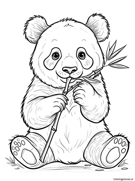 Coloring Page Of A Panda Bear Fan Art