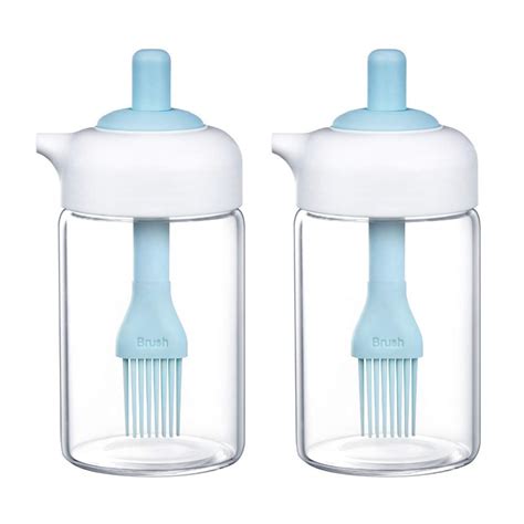 Femora FMBSOLJBL-02 Borosilicate Glass Brush & Oil Jar - 200ml, Set Of ...