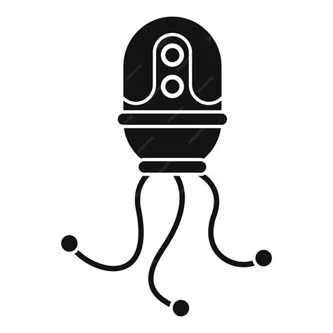 Nano-Roboter-Symbol Einfache Illustration des Nano-Roboter-Vektorsymbols für Webdesign isoliert ...