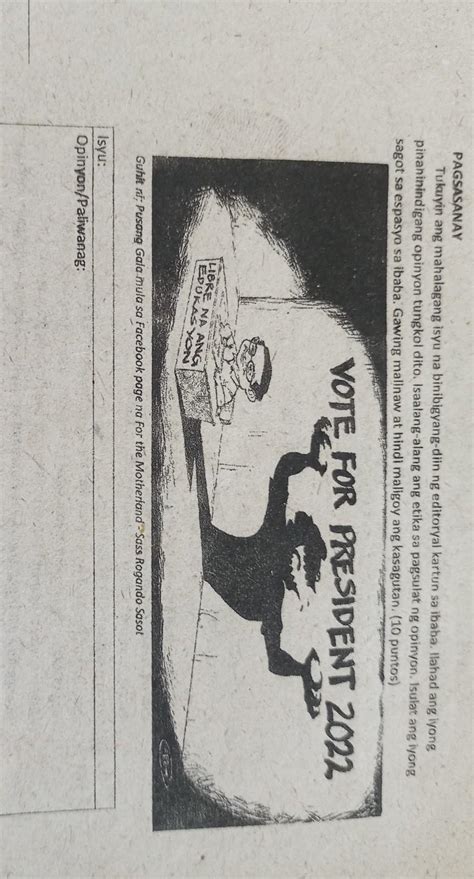 PAGSASANAY Tukuyin ang mahalagang isyu na binibigyang-diin ng editoryal ...