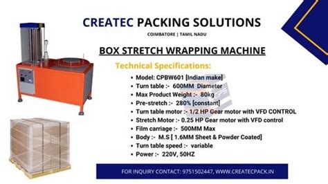 Pallet Stretch Wrapping Machine - Automatic Box Stretch Wrapping ...