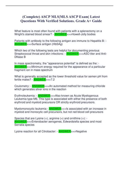 ASCP Exam Study Guide 的图像结果