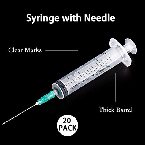Buy 10ml with 21Ga 38mm/1.5inch Disposable Plastic Measuring Cylinder ...