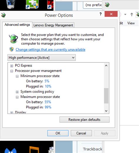 Image result for Minimum Processor State Not Working