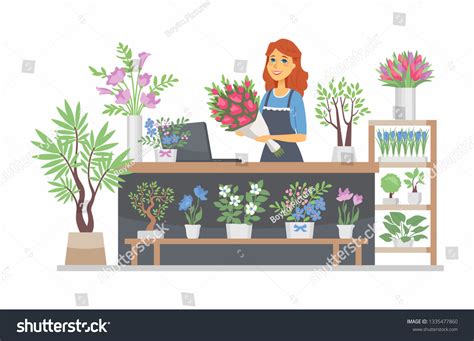 Flower Shop Cartoon 的图像结果