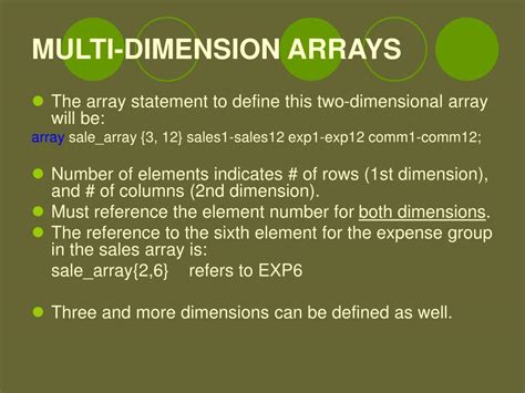 Image result for SAS Multidimensional Array
