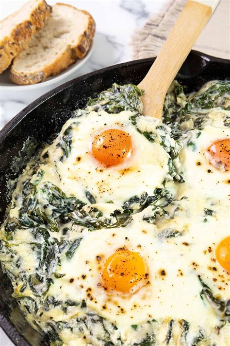 Baked Eggs Florentine | Recipe | Breakfast recipes casserole, Breakfast ...