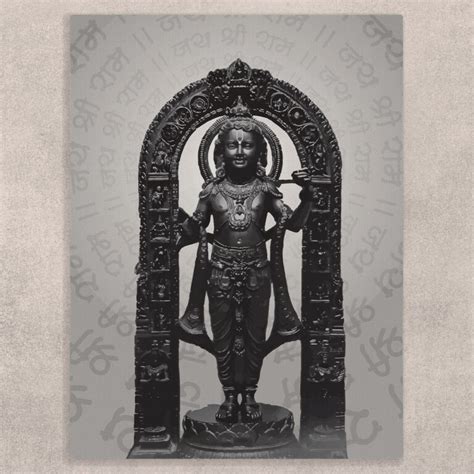 Shri Ram Lalla Ayodhya Mandir Idol Canvas Art for Wall - Magicdecor®