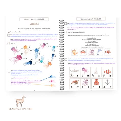 Ocean-Themed Spanish Lessons for kids - Llamitas Spanish.com