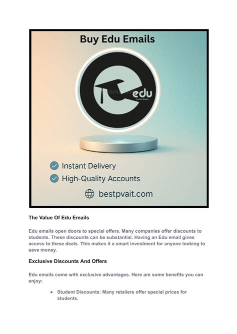 PPT - How to Buy .EDU Emails for Student Discounts & Benefits (1 ...