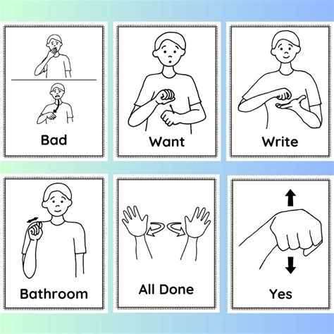 Asl Classroom Sign Posters, Asl Learning for Kids, Sign Language Poster ...