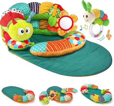 Amazon.com : hahaland Upgraded Tummy Time Toys - 4 in 1 Tummy Time ...