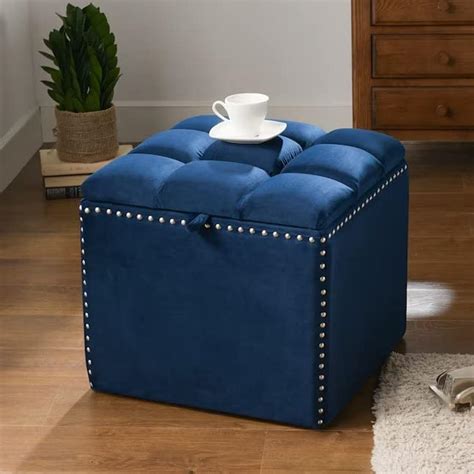 CREATIVE SKILLS Multipurpose Foldable Storage Bins Box Ottoman Coffee ...