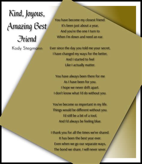 Best Friends For Life Poems