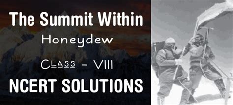 The Summit Within class 8 NCERT Solutions - edunation19
