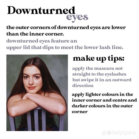 Downturned eyes | Makeup for downturned eyes, Face makeup tips, Pale skin makeup
