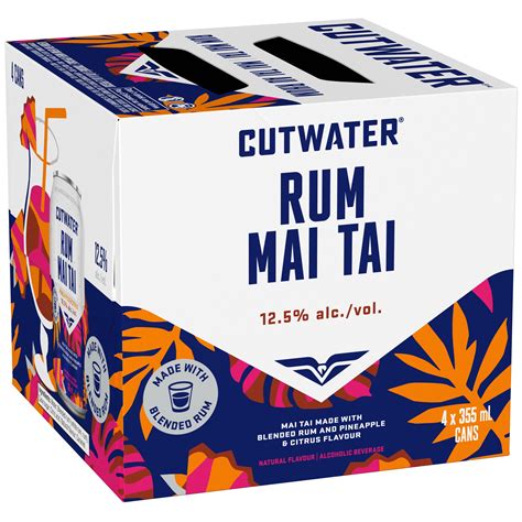 Wine and Beyond - CUTWATER RUM MAI TAI 355ML 4PK CAN - Cutwater - 1420 ...