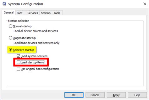 Image result for System Configuration Normal Startup