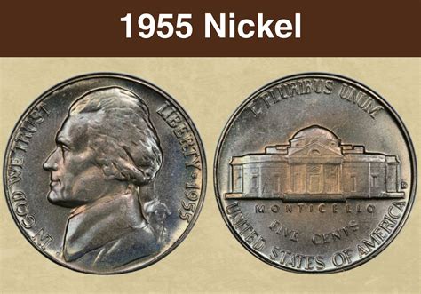 1955 Nickel Coin Value (Errors List, "D" & No Mint Mark Worth ...