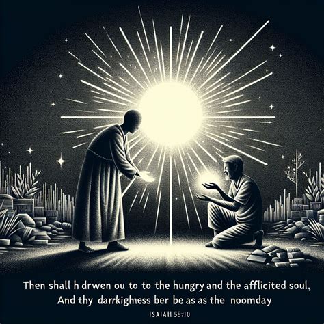 What does Isaiah 58:10 mean? | Bible Art