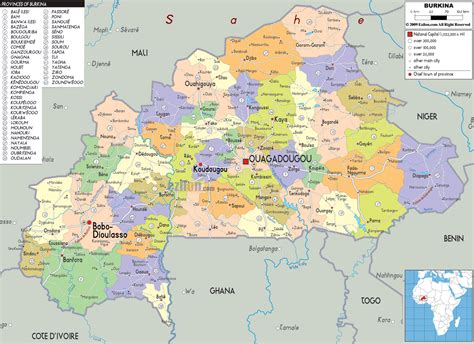 Map Of Africa Burkina Faso