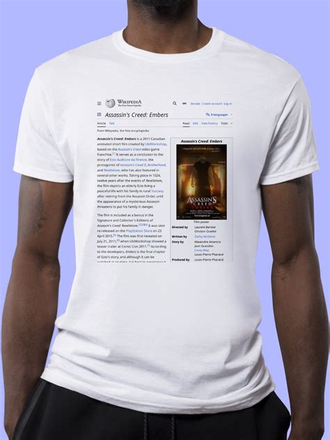 Assassin's Creed: Embers Wikipedia T-Shirt