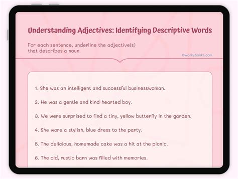 Descriptive Words Worksheet 的图像结果