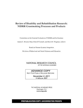 Buy Review of Disability and Rehabilitation Research: NIDRR Grantmaking ...