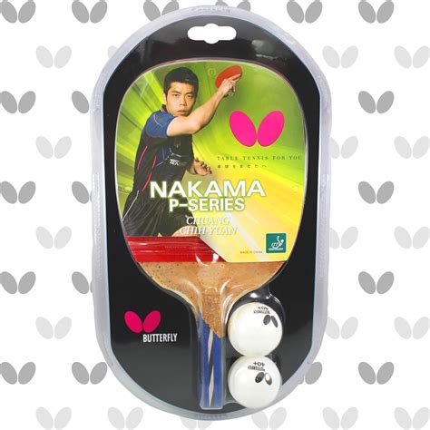 Buy Butterfly Nakama P-7 Table Tennis Racket 2 Balls - Japanese Pen ...