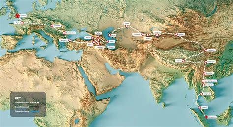 Asia Road Map - Guide of the World