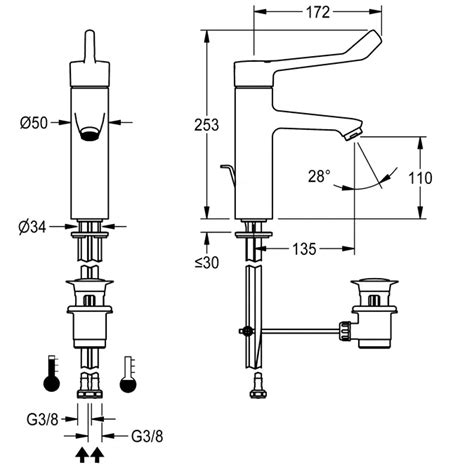 BIM objects - Free download! Thermostatic single lever mixer with pop ...