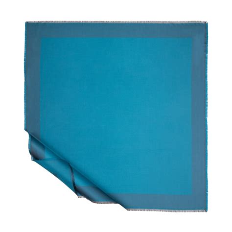 Turquoise Reversible Silk Scarf | Ipekevi