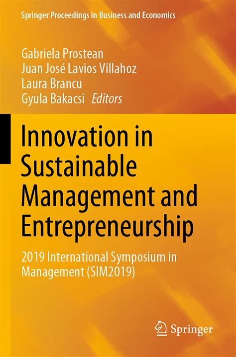 Buy Innovation in Sustainable Management and Entrepreneurship: 2019 ...