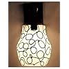 Somil Black Wooden Pendant Wall Lamp with Hand Decorated Colorful Glass ...