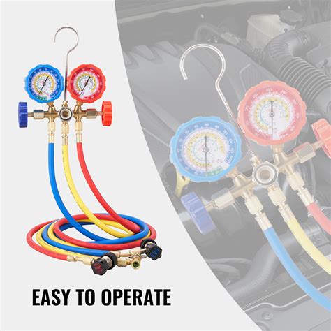 VEVOR AC Gauge Set - 3 Way AC Manifold Gauge Set for R134A R22 R12 R502 ...
