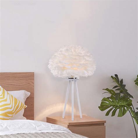 Tripod Goose Feather Floor and Table Lamp Set | VAXLAMP