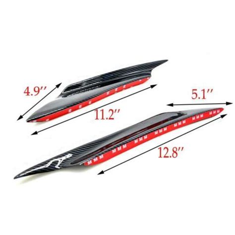 Buy JDM Carbon Fiber Front Bumper Fin Canard Splitter Lips for ...