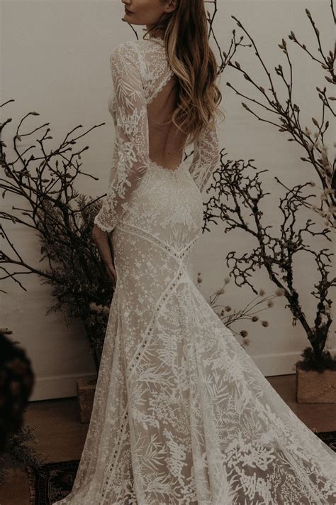Wedding dresses lace sleeves open back 60 photos - Astyledwedding.com